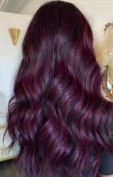 Burgundy hair colour